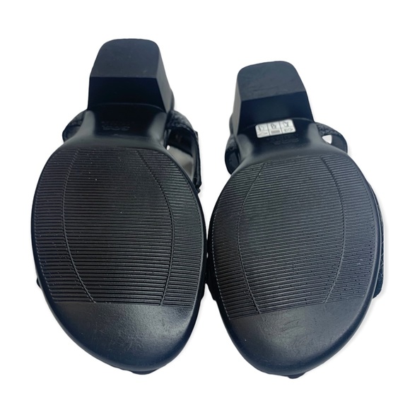 NEW! SAS Suntimer Black Croc Embossed Leather Tripad Sandals Sz 9.5-N - Picture 11 of 12